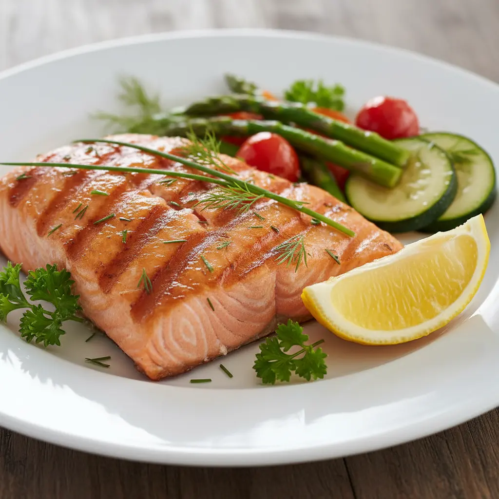 Salmon a la plancha.